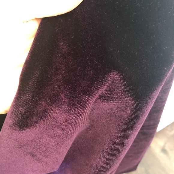 Calvin Klein Velvet Puff Sleeve Ruched Dress - Picture 9 of 16